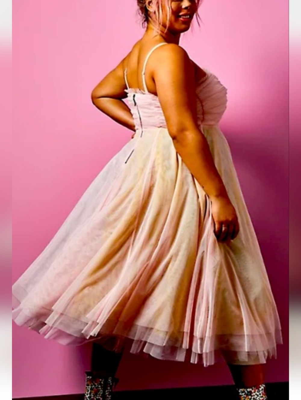 EUC Torrid Betsey Johnson Rainbow 🌈 Tulle Party Prom  Dress 26 - Picture 2 of 16
